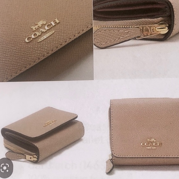NWT Coach Crossgrain Leather Trifold Small Wallet - Picture 3 of 8
